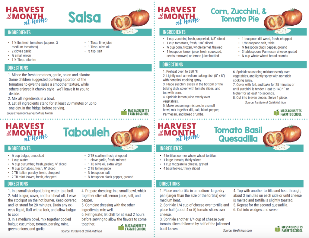 Sample Tomato At-Home Recipes